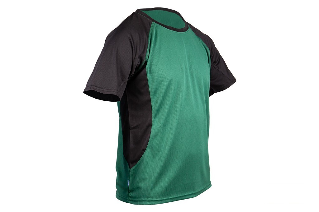 Camiseta Transpirable Modelo Pilote Verde-Negra 160 G/M2 Talla-Xxl