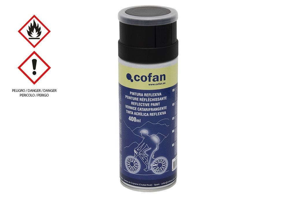 Pintura Reflexiva Fluorescente 400 Ml Poder Luminoso en Superficies Blancas