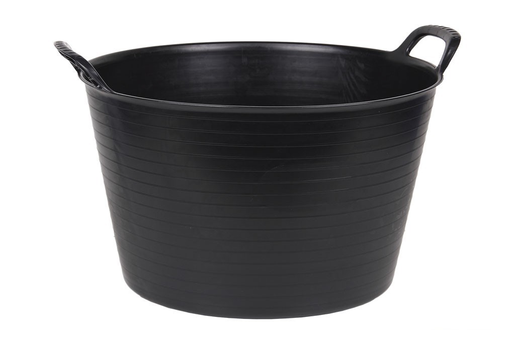Capazo Negro Reciclado 56 L 59,5 X 52,5 X 38 Cm Venta Unitaria