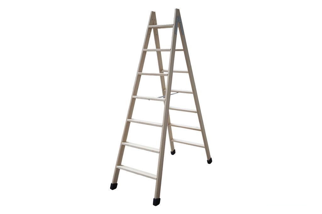 Escalera Madera Doble 7 Peldaños 1,75 M