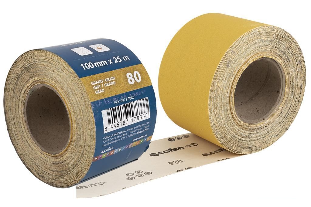 Rollo Lija de Papel 100 X 25 M. G.80 - vista alternativa