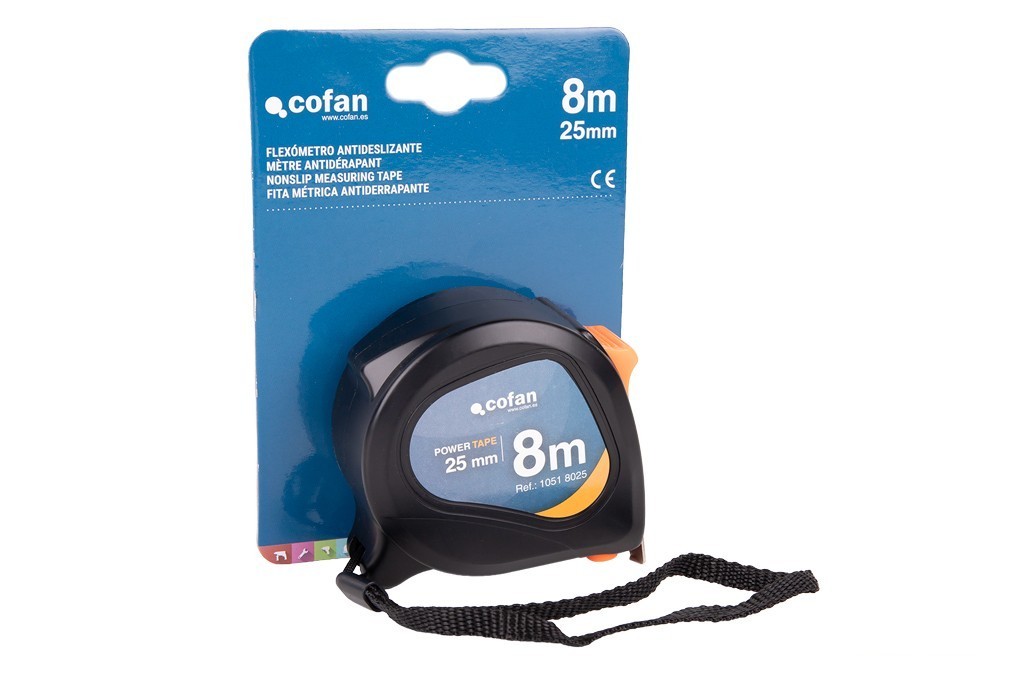 Flexómetro Antideslizante 25 Mm X 8 M