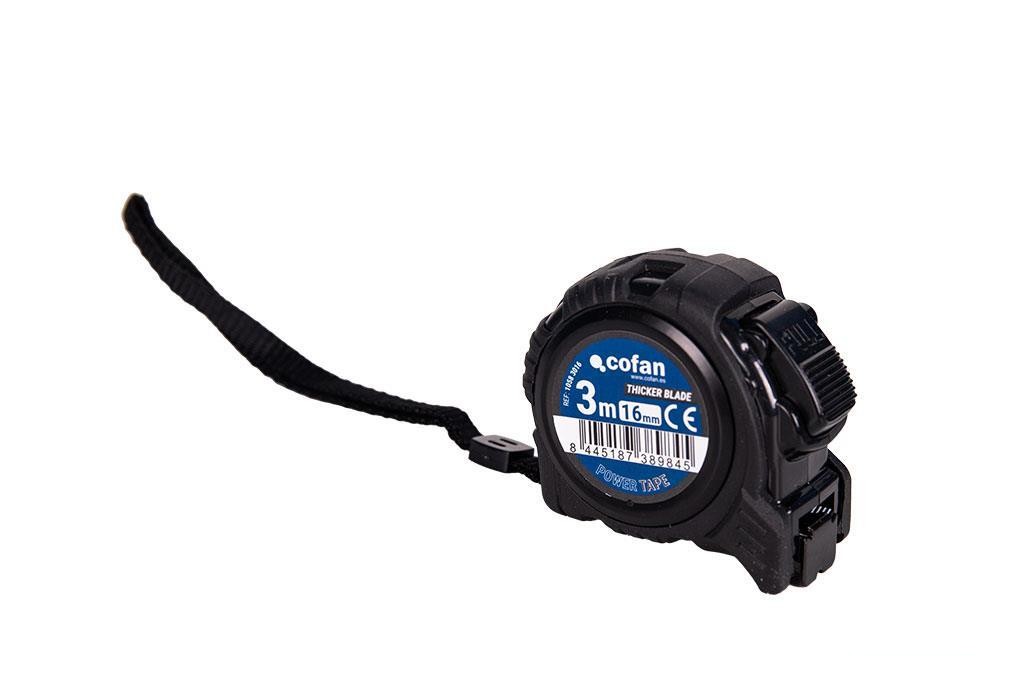 Flexómetro Hoja Negra Doble Cara 16 Mm X 3 M