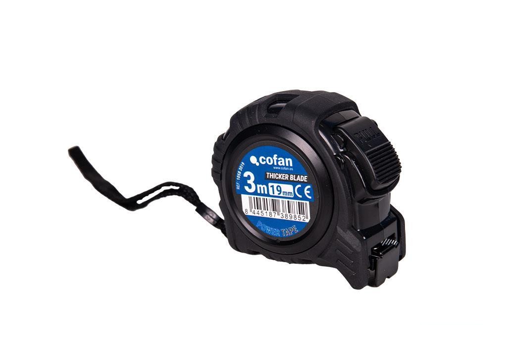 Flexómetro Hoja Negra Doble Cara 19 Mm X 3 M