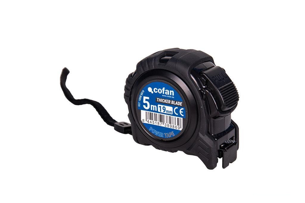 Flexómetro Hoja Negra Doble Cara 19 Mm X 5 M