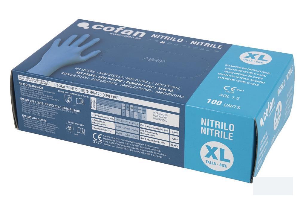 Caja 100 Unds. Guantes de Nitrilo T - Xl