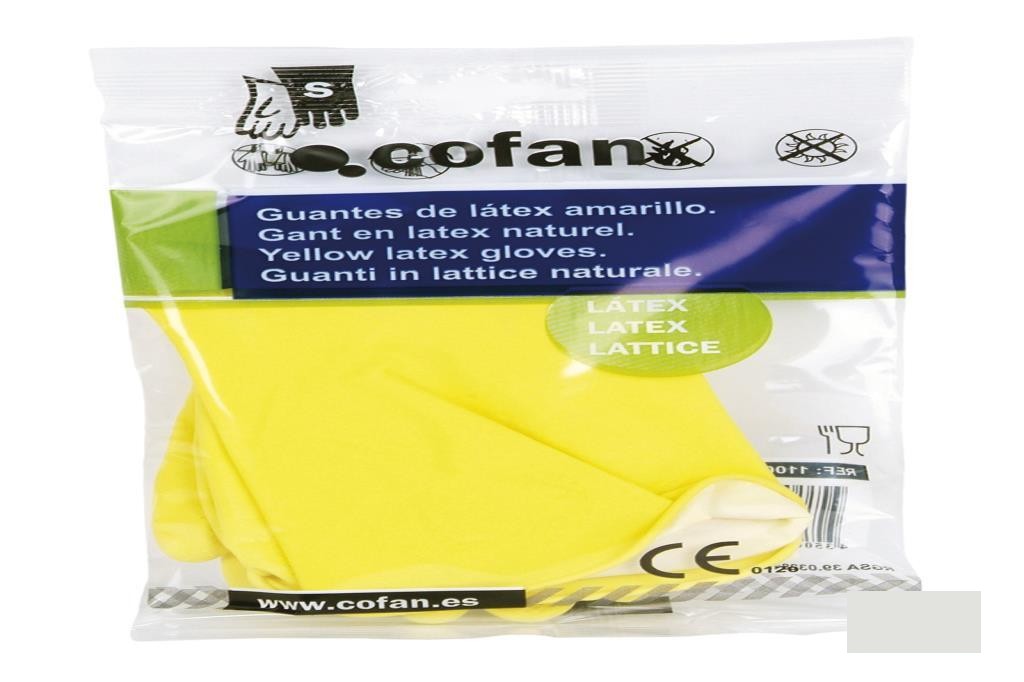 Guante Amarillo Latex Flocado T 9 Venta Unitaria - vista alternativa