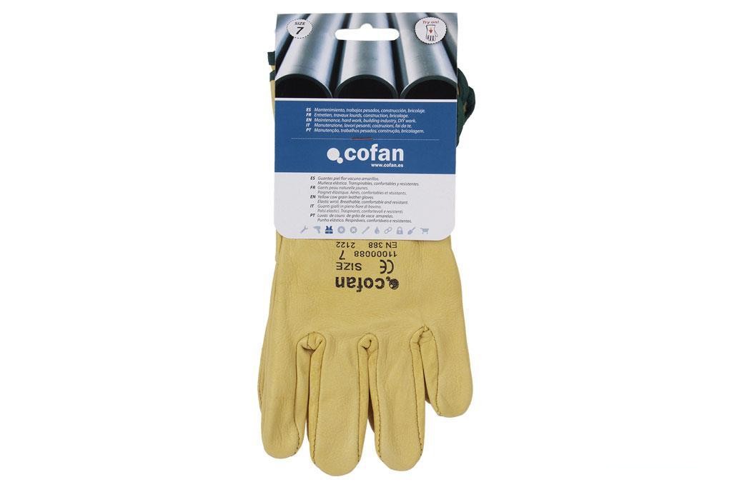 Guantes Piel Vacuno Amarillo T-10 - vista alternativa