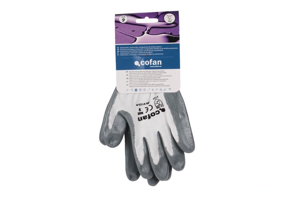 Guante 100% Poliest. Impreg. Nitrilo Gris T-7 - vista alternativa