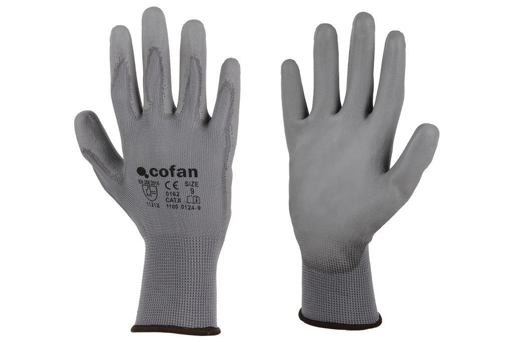 Blister G. 100% Poliest. Impreg. Pu Gris T-6 Venta Unitaria