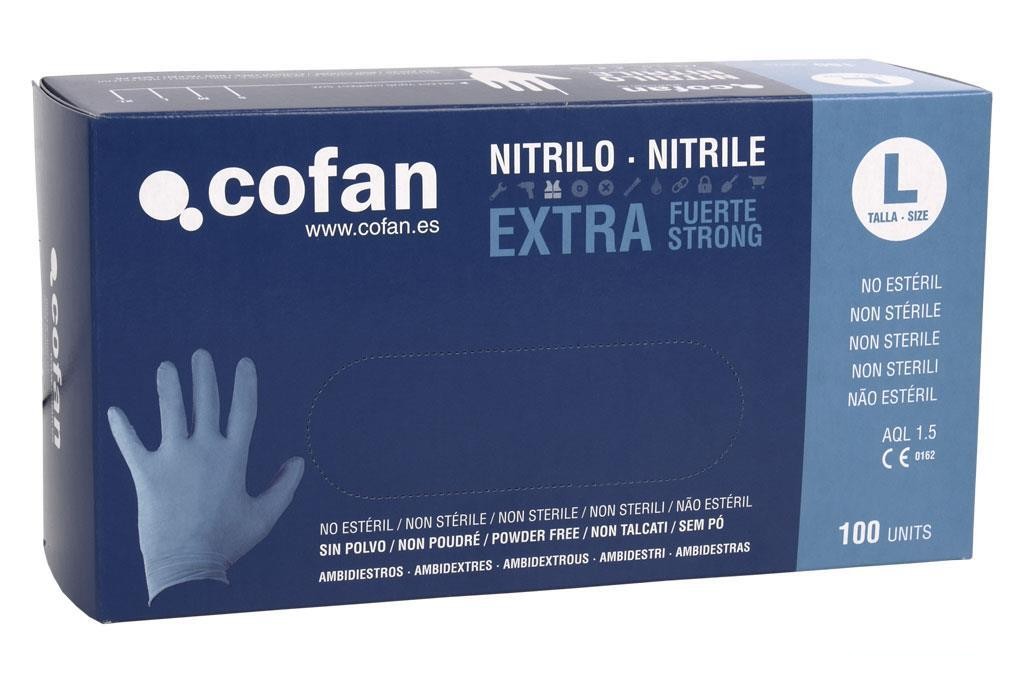 Caja 100 Uds. Guantes Nitrilo Extra Fuerte T - S