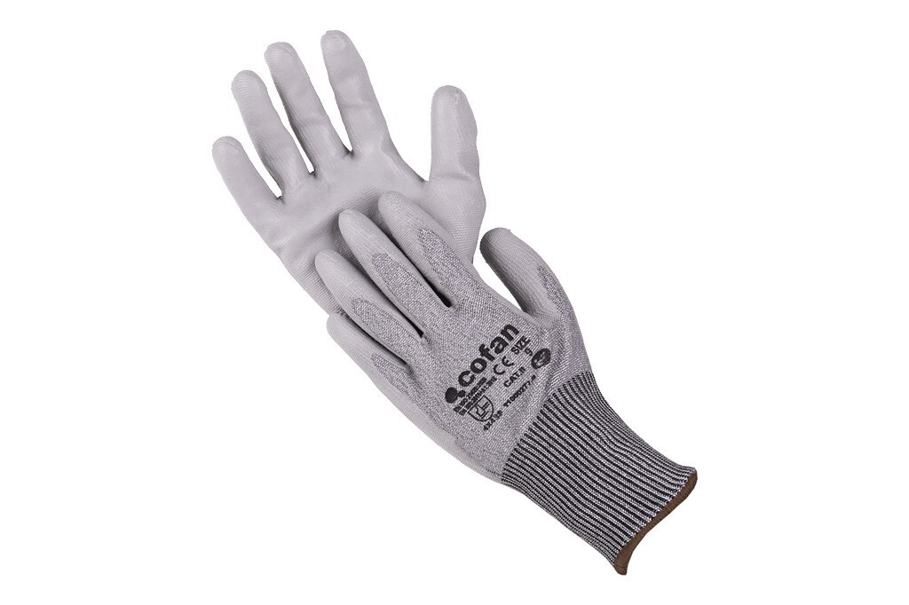 Guante Anticorte Impregnado Pu Gris T-7