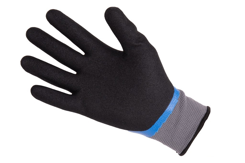 Guante Impregnado Sandy Doble Capa de Nitrilo Azul Talla 8 - vista alternativa