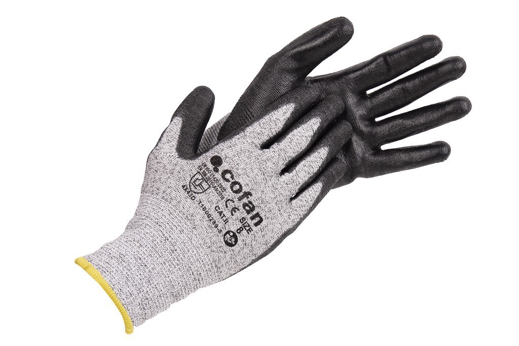 Guante Anticorte Ultra Ligero Impregnado Pu Negro T-11