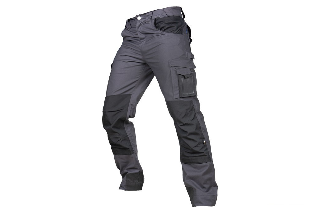 Pantalón de Trabajo Heimdall Elastano 280 G/M2 Gris Oscuro con Detalles Negros Talla 64