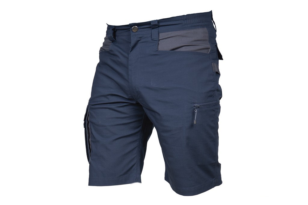 Bermudas de Trabajo Tyr Elastano 215 G/M2 Azul Marino con Detalles Grises Talla 48
