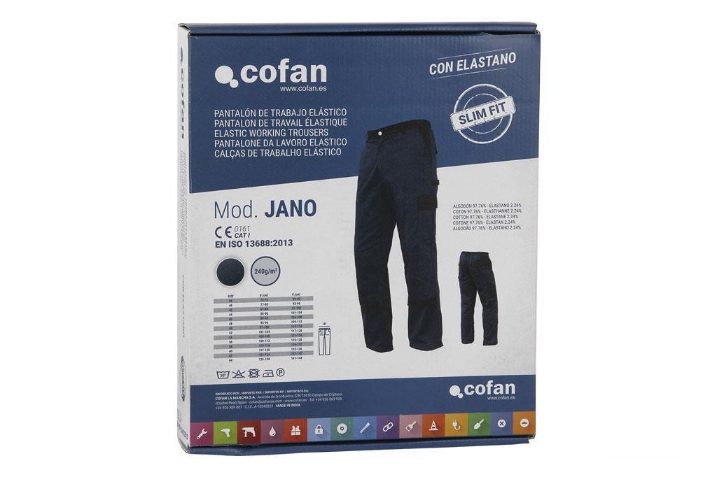 Pantalon Trab. Flex. Jano Slim Fit Marino/Negro T-44 - vista alternativa