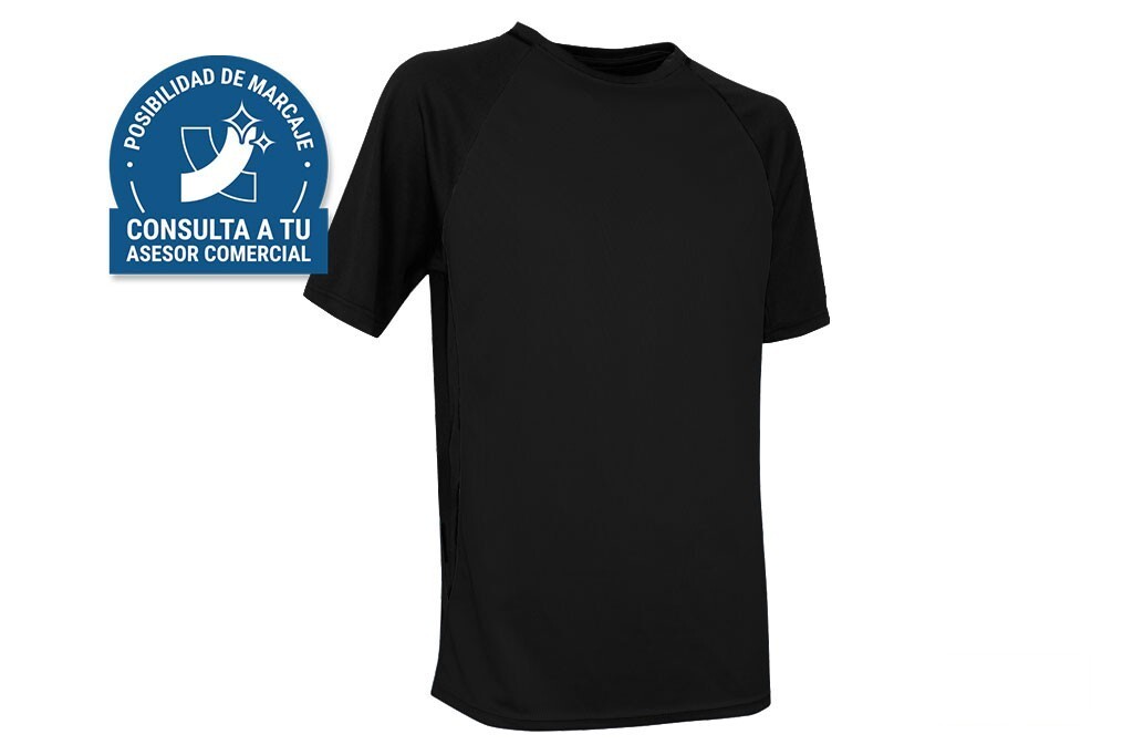 Camiseta Transpirable Modelo Pilote Negra 160 G/M2 Talla-S