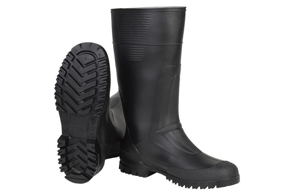 Bota Alta de Agua Pvc Negra Talla 38