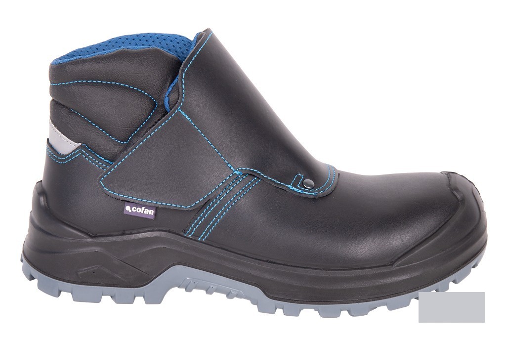 Bota de Piel Negra con Velcro S3S Modelo Urian Pro Talla 36