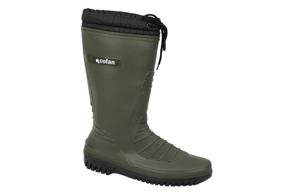 Bota de Agua Verde/Negra con Forro Polar Talla 36