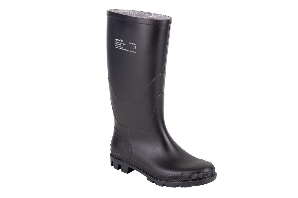 Bota Alta de Agua Pvc Negra Ob Fo Sr Talla 45