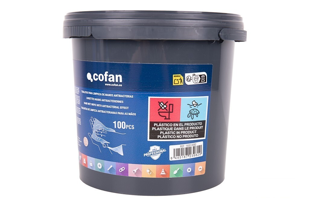 Toallitas para Limpieza de Manos Antibacterias 100 Uds - vista alternativa