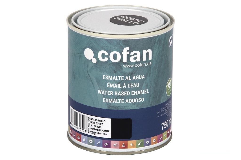 Esmalte Al Agua (750 Ml) Negro Brillo