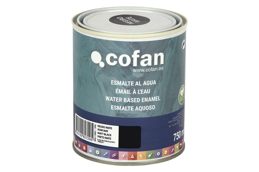 Esmalte Al Agua (750 Ml) Negro Mate
