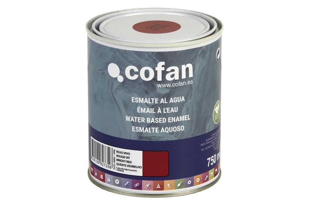 Esmalte Al Agua (750 Ml) Rojo Vivo Brillo