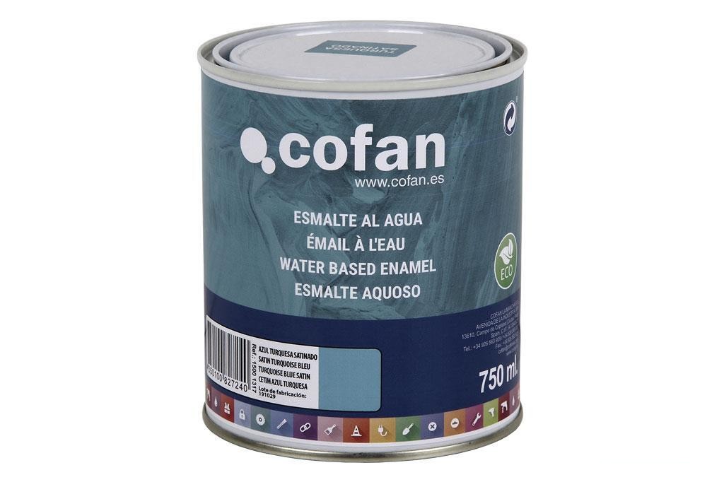 Esmalte Al Agua (750 Ml) Azul Turquesa Satinado