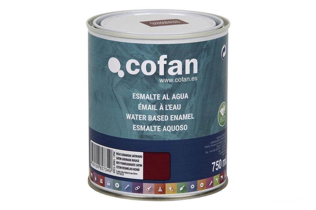 Esmalte Al Agua (750 Ml) Rojo Granada Satinado