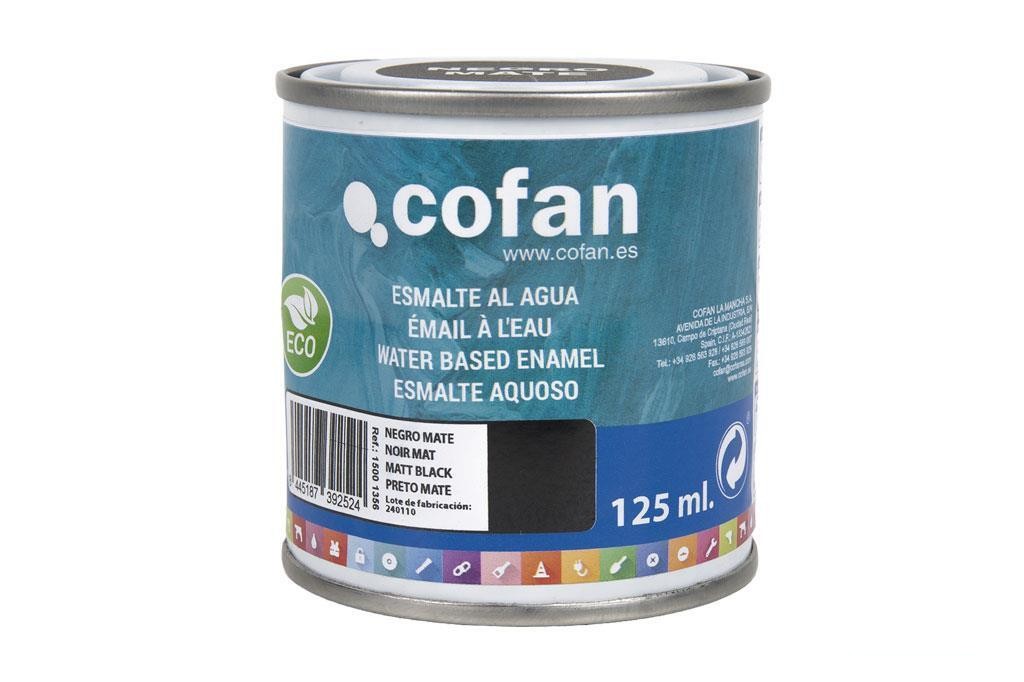 Esmalte Al Agua (125 Ml) Negro Mate
