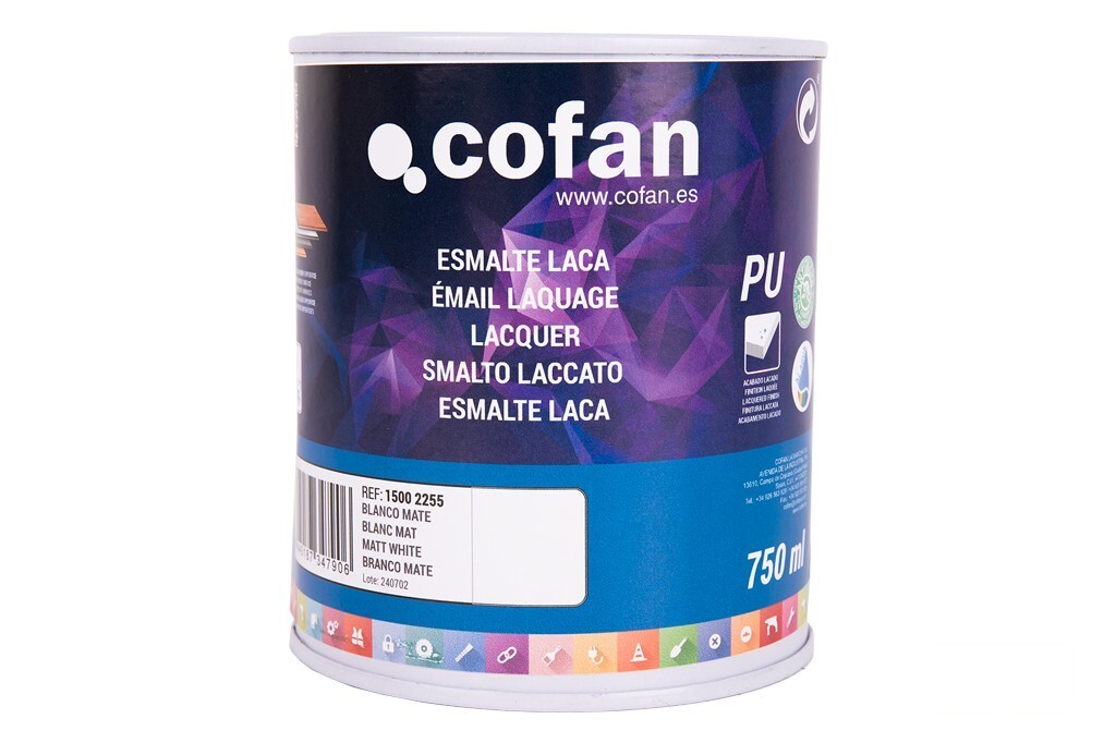 Esmalte Laca Al Agua Blanco 750 Ml Mate