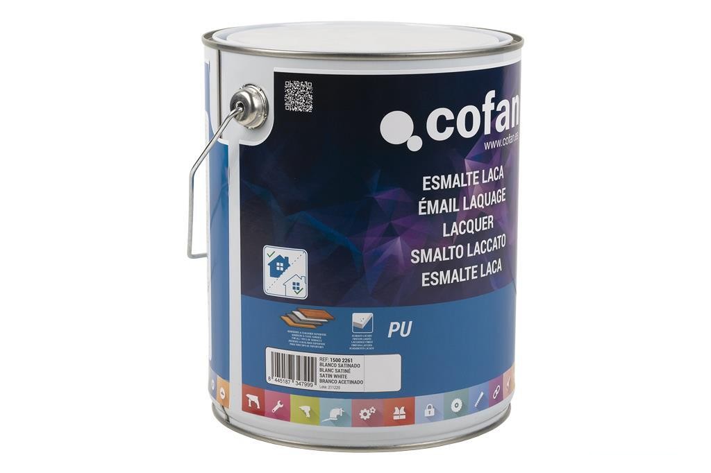 Esmalte Laca Al Agua Blanco 4 L Satinado