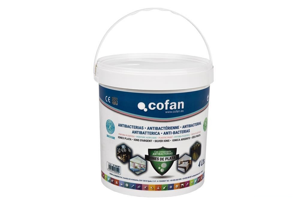 Pintura Plastica Antibacterias Mate Antimoho 4 L Blanco