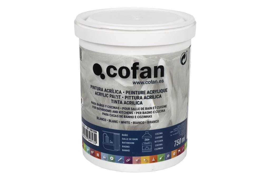 Pintura Acrilica para Baños y Cocinas 750 Ml Blanco