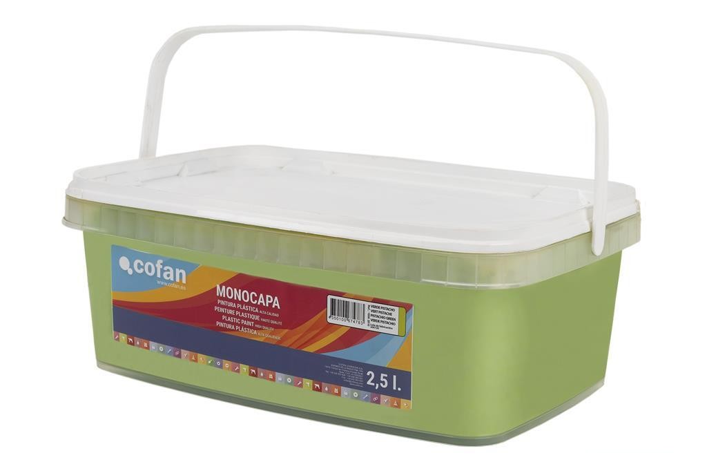 Pintura Plástica Monocapa Verde Pistacho (2,5 Lt
