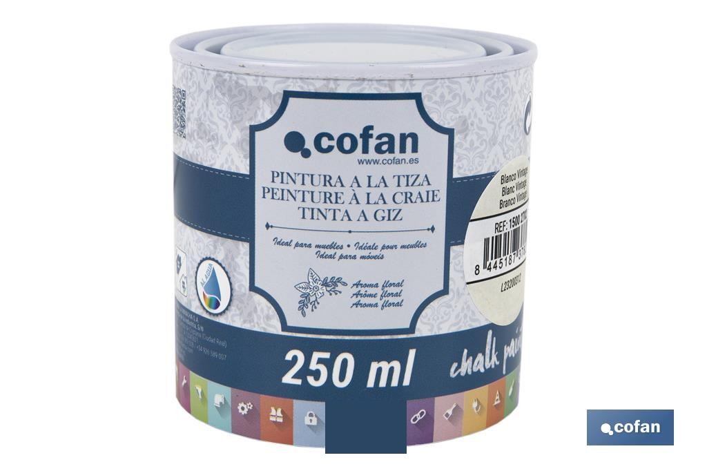 Pintura a la Tiza, Chalk Paint, Blanco Vintage 250 Ml