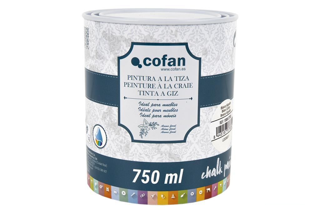 Pintura a la Tiza, Chalk Paint, Blanco Algodón 750 Ml