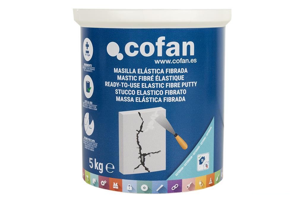 Masilla Elástica Fibrada para Exterior 5 Kg