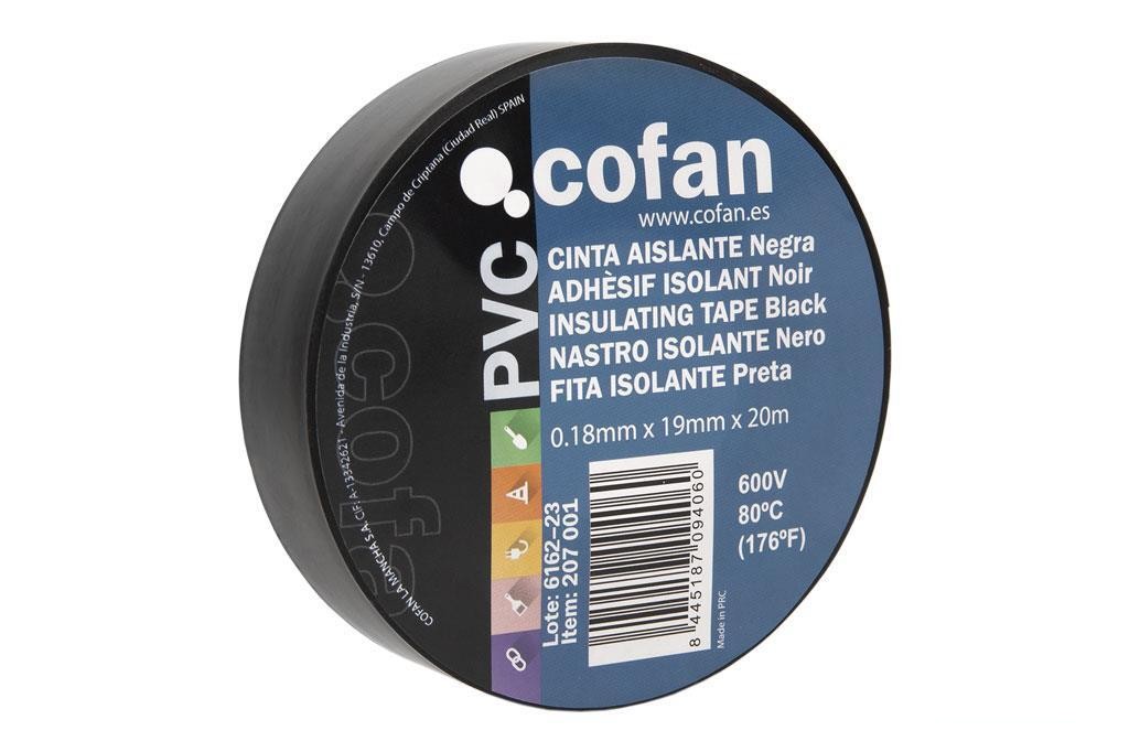 Cinta Aislante 180 Micras Negra 19Mmx20 Metros Venta Unitaria