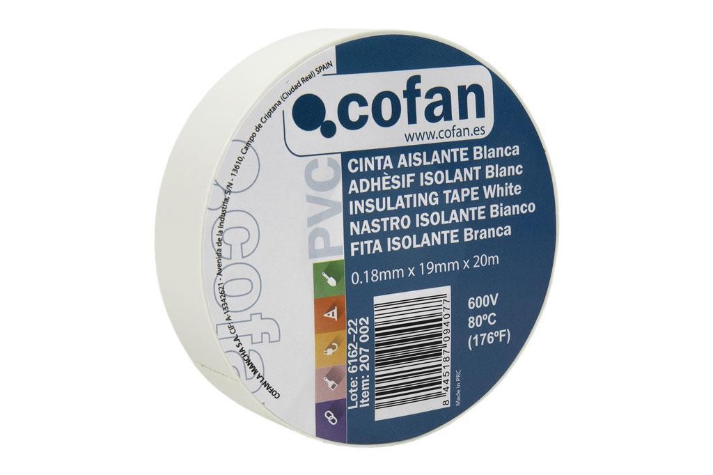 Cinta Aislante 180 Micras Blanca 19Mmx20 Metros Venta Unitaria