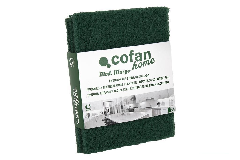 Pack de 4 Estropajos Verdes 100% Fibra Venta Unitaria