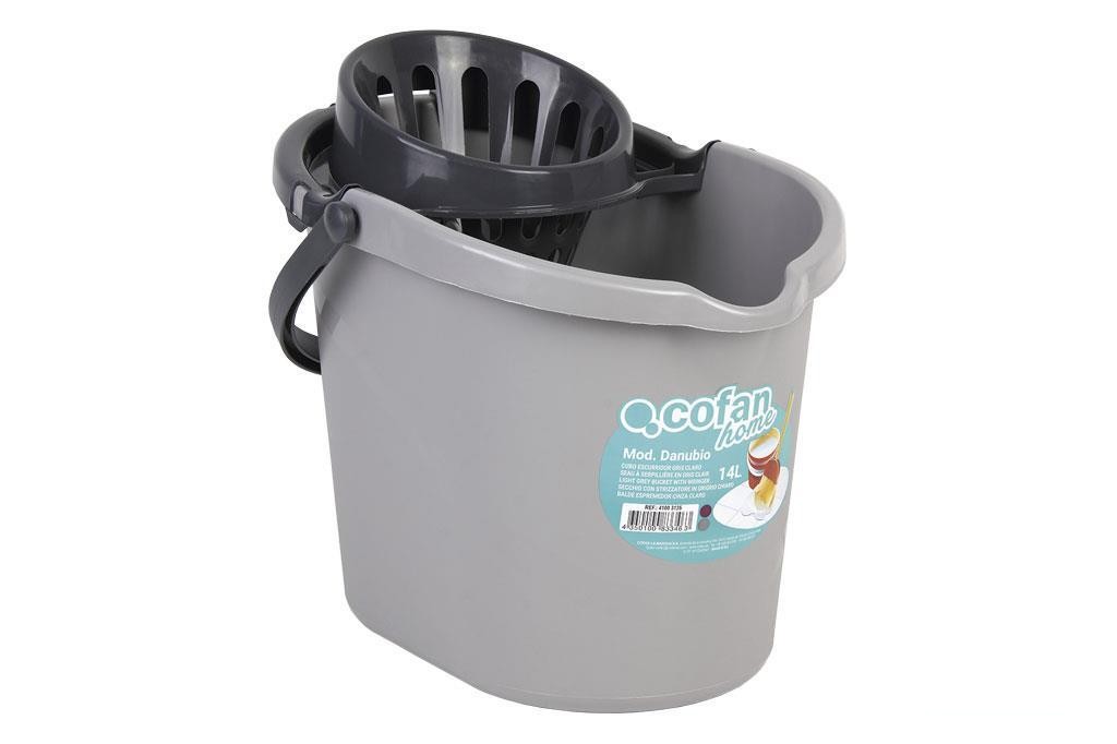 Cubo Escurridor 14 L Gris Claro