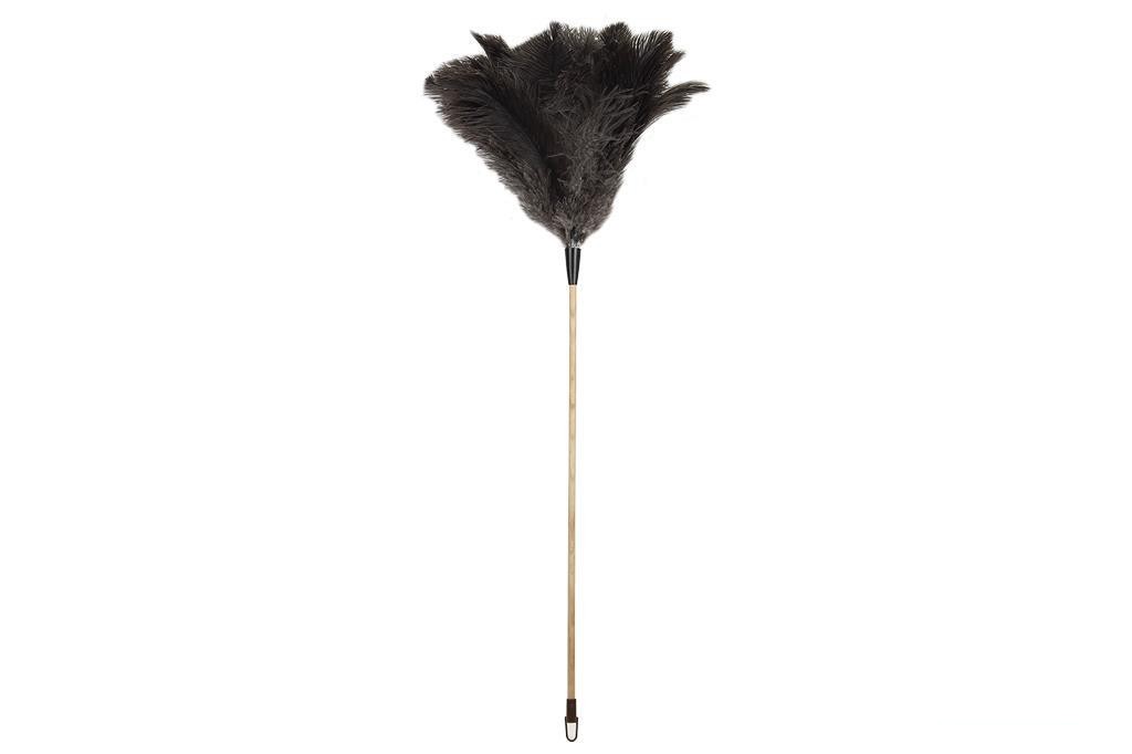 Plumero Pluma Avestruz Madera Clase a