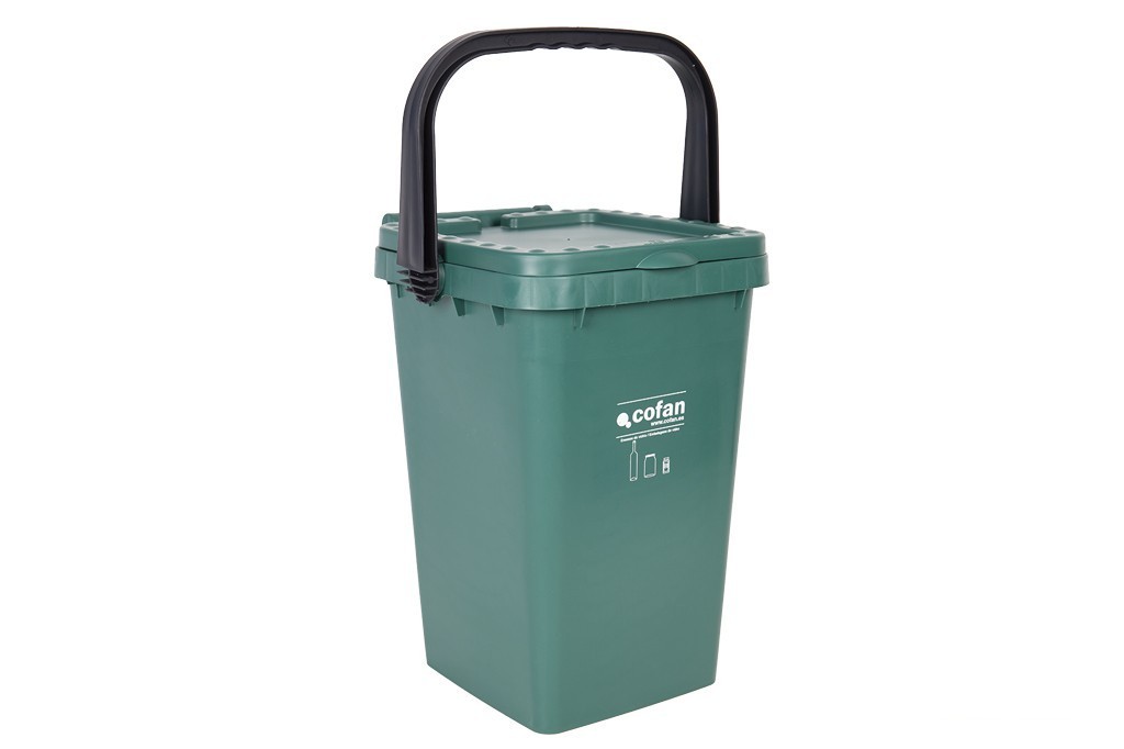 Contenedor Verde para Vidrio 25L.