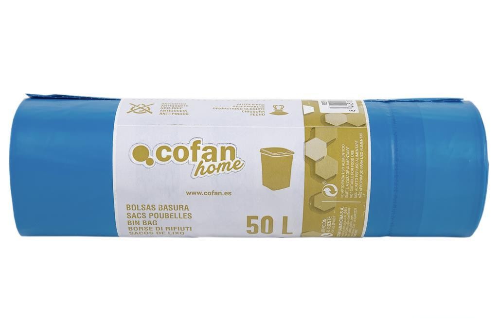 Bolsa de Basura Autocierre Perfumada 70 X70 Cm G.120 Color Azul10 Uds 50l - vista alternativa