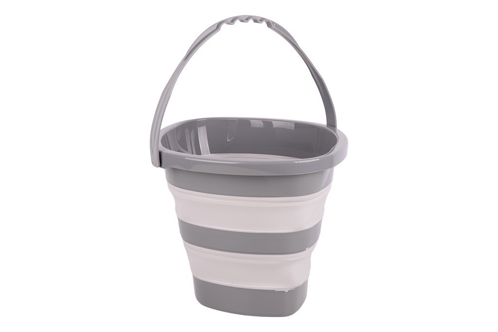 Cubo Plegable Color Gris/Blanco 11 L