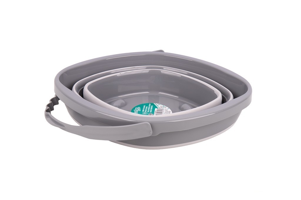 Cubo Plegable Color Gris/Blanco 11 L - vista alternativa